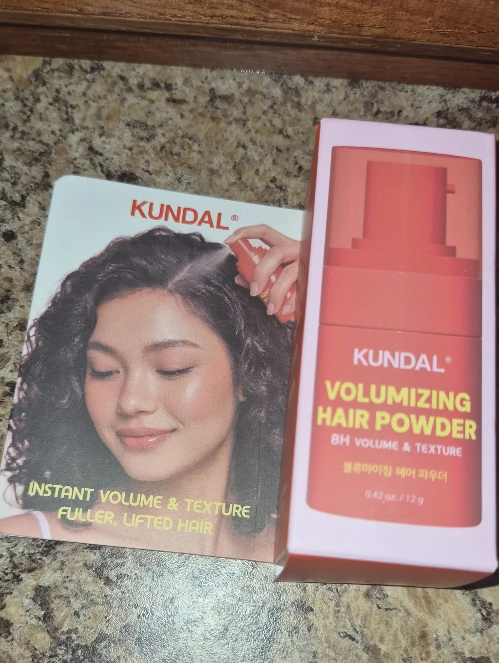 Kundal Volumizing Hair Powder in Coral Pink
